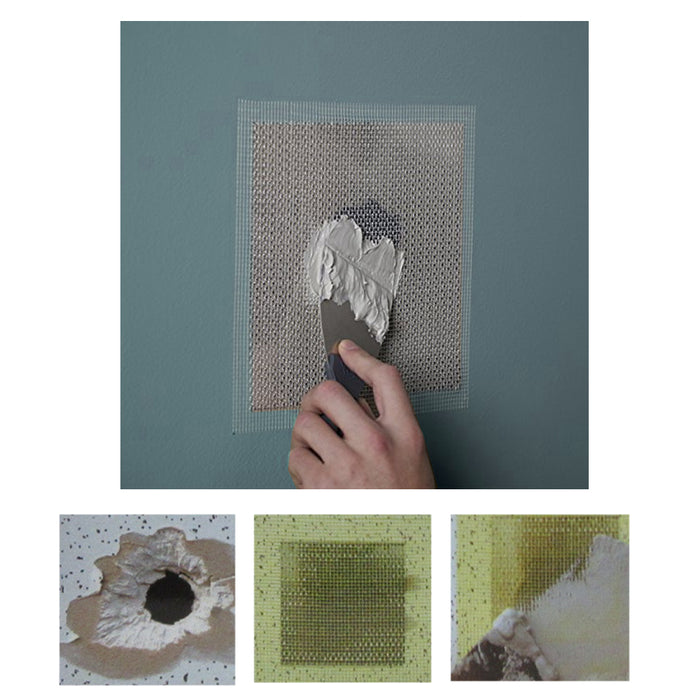 10 Pc 3.93" x 3.93" Adhesive Mesh Wall Repair Patch for Damaged Drywall Ceiling