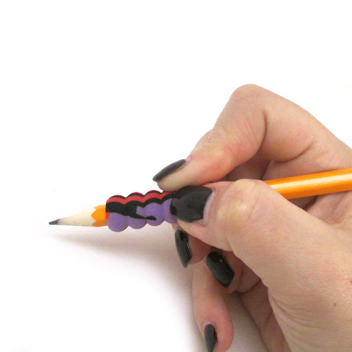 8 PC Cushion Pencil Grips Pen Comfort Soft Sponge Groovy Foam School Handwriting
