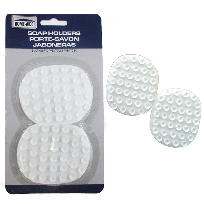 4 Pc Soap Bar Dish Saver Tray Holder Suction Pads Bath Tub Bathroom Kitchen Sink