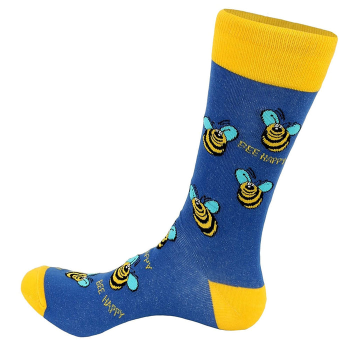 Bee Happy Novelty Socks Him Her Fun Silly Socks Funny Unisex Cotton Socks Gift