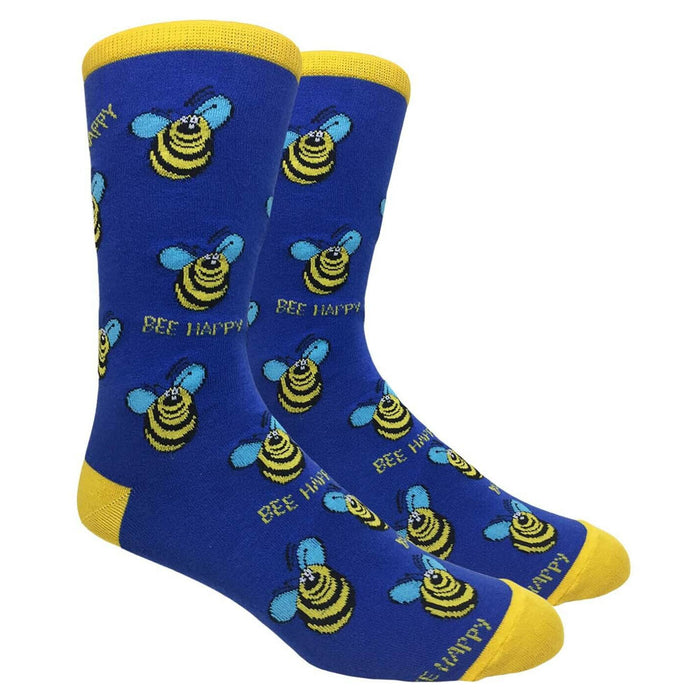 Bee Happy Novelty Socks Him Her Fun Silly Socks Funny Unisex Cotton Socks Gift