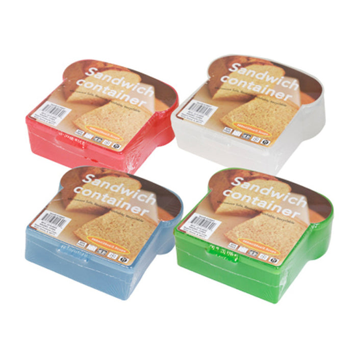 4 Pack Sandwich Container Lunch Box Packer Fresh Reusable Food Storage Kid Adult