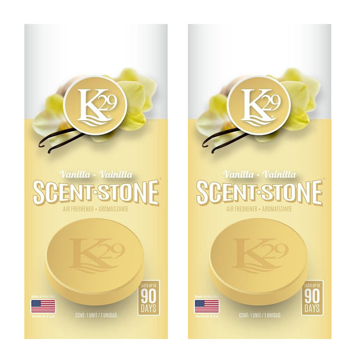 2 Pack K29 Scent Stone Pastillas Car Office Home Air Freshener Vanilla Fragrance