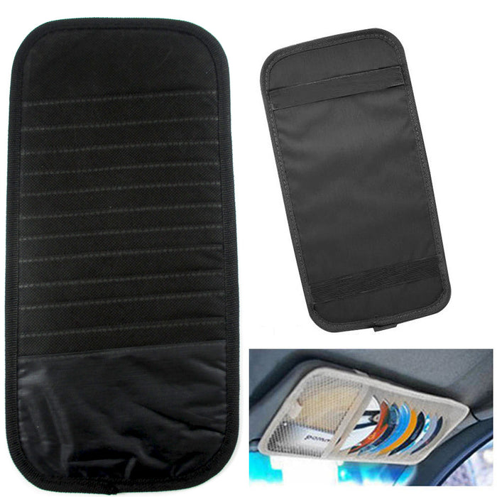 12 CD Car Sun Visor Storage Disc Capacity Dvd Holder Black Pocket Case Organizer