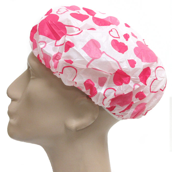 6 Pack Shower Cap Womens Bath Hat Waterproof Elastic Band Protects Hair Home New