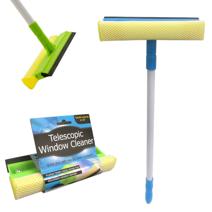 1 Telescopic Window Squeegee Car Windows Windshield Shower Glass Handle 24"-36"