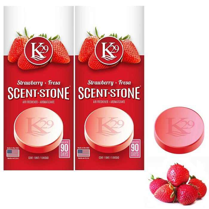 2 PC Scent Stones K29 Keystone Natural Air Freshener Car Home Office Strawberry