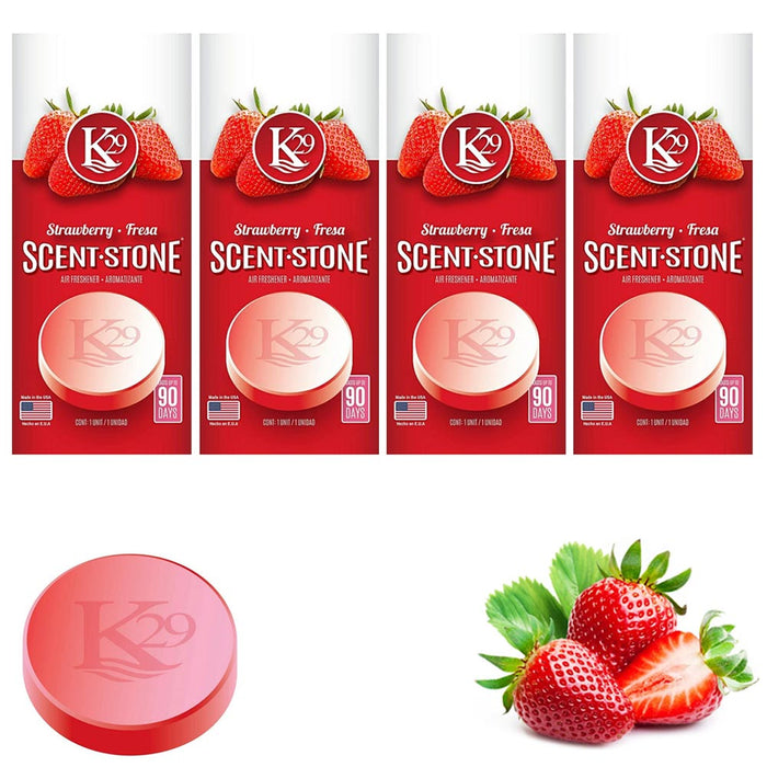 4 PC K29 Strawberry Scent Stones Pastillas Car Home Air Freshener Long Lasting
