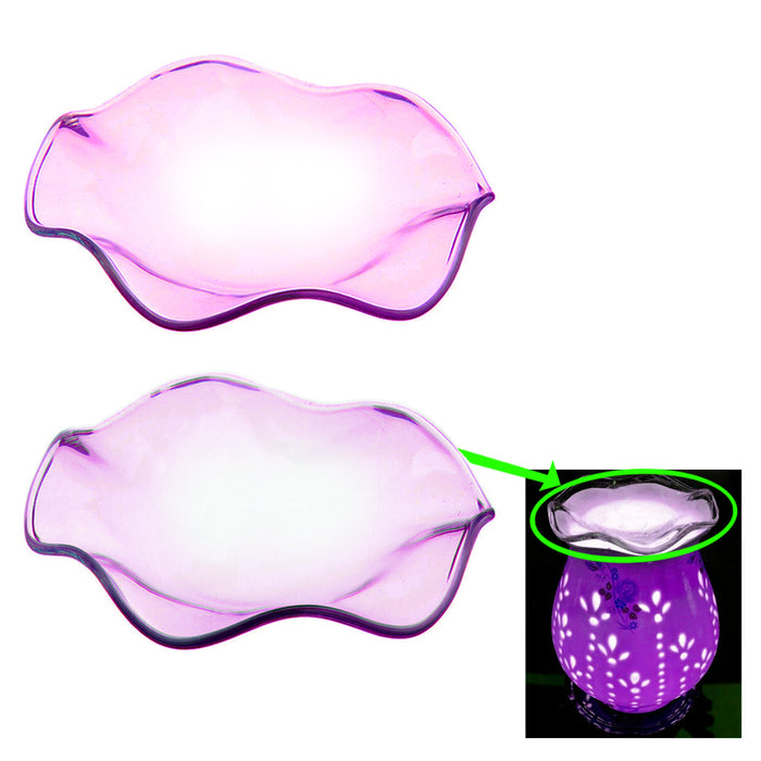 2 Pack Replacement Glass Dish Electric Lamps Oil Aromatherapy Tart Warmers 3.25"