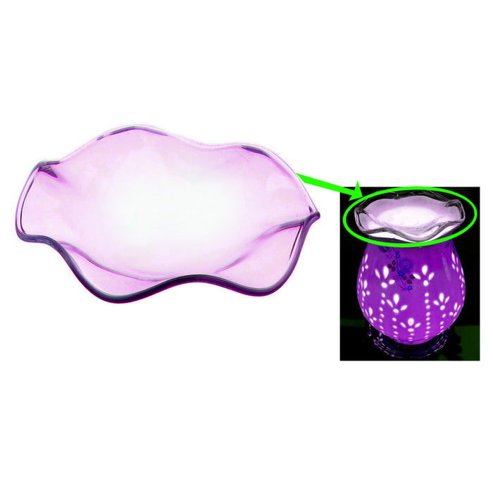 6 Pack Replacement Glass Dish Electric Lamps Oil Tart Warmers Round Aromatherapy