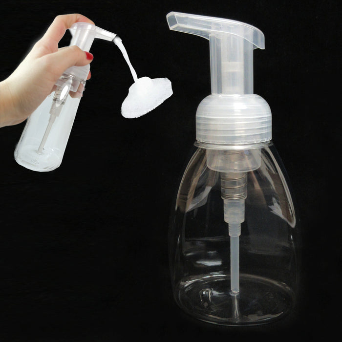 6X Empty Plastic Foamer Hand Soap Dispenser Clear Foam Pump Bottles 296 ml 10 oz