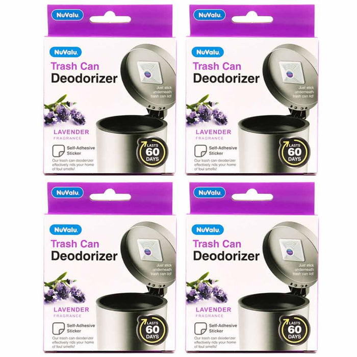 4 PACK Garbage Can Odor Eliminator Trash Deodorizer Lavender Aroma Air Freshener