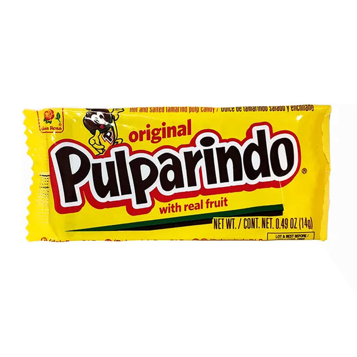 20 PC Pulparindo Mexican Candy Original Flavor Tamarindo Bar Extra Hot & Salted