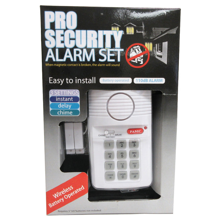 Wireless Alarm Secure System Alert Home Windows Door Burglar Magnetic Sensor Set