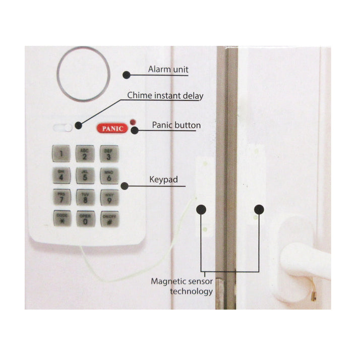 Wireless Alarm Secure System Alert Home Windows Door Burglar Magnetic Sensor Set