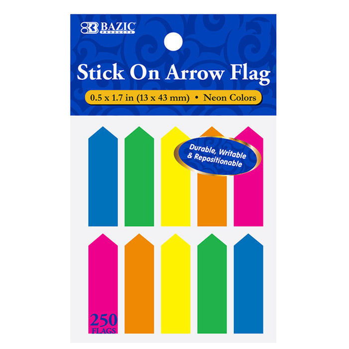 410 Pcs Stick On Flags Arrow Page Marker Index Tab Sticky Bookmark Neon Colors