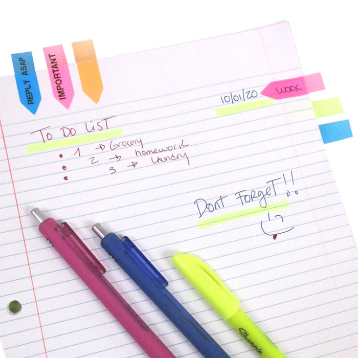 820 Sheets Neon Sticky Notes Flags Arrow Memo Sign Here Tabs Classroom Supplies
