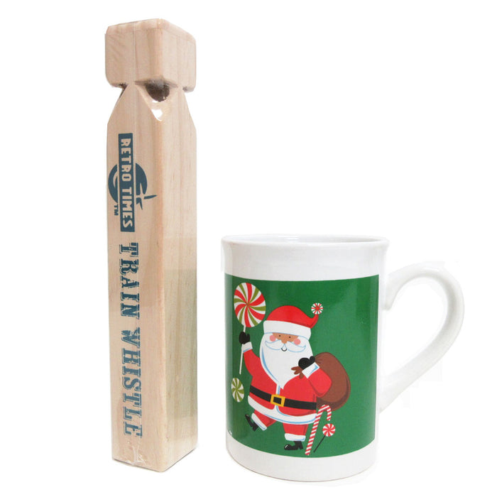 2 x Train Whistle Wooden Iron Engine Sound 7" Choo Choo Noisemaker Kids Toy Gift