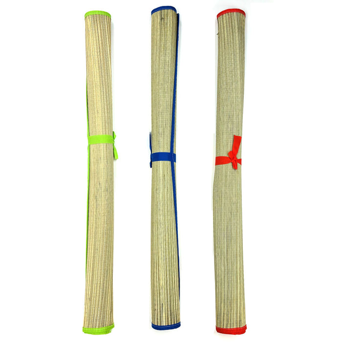 Straw Beach Mats Large 69.5" x 23.75" Yoga Pool Sand Outdoor Bamboo Picnic Patio