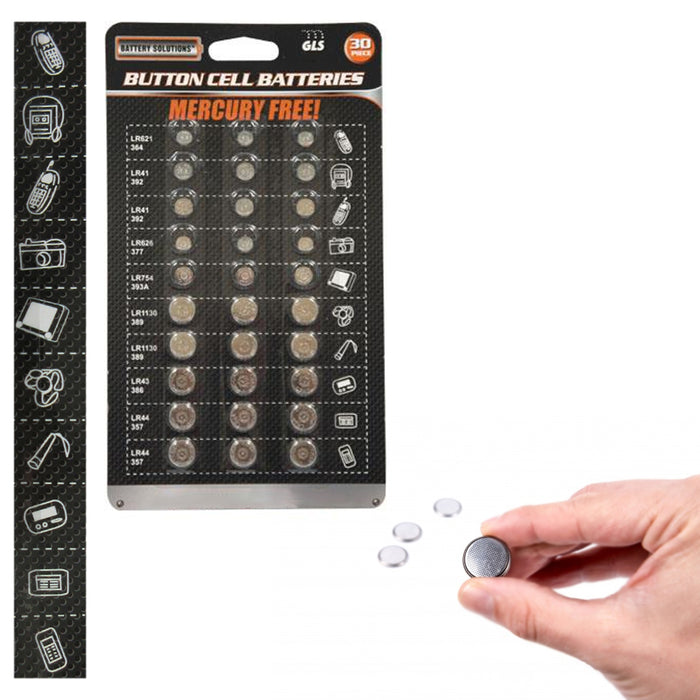 30X Super Alkaline Button Cell Batteries LR621 LR41 LR626 LR754 LR1130 LR43 LR44