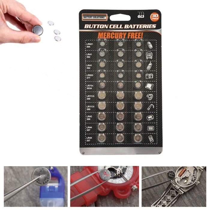 30X Super Alkaline Button Cell Batteries LR621 LR41 LR626 LR754 LR1130 LR43 LR44