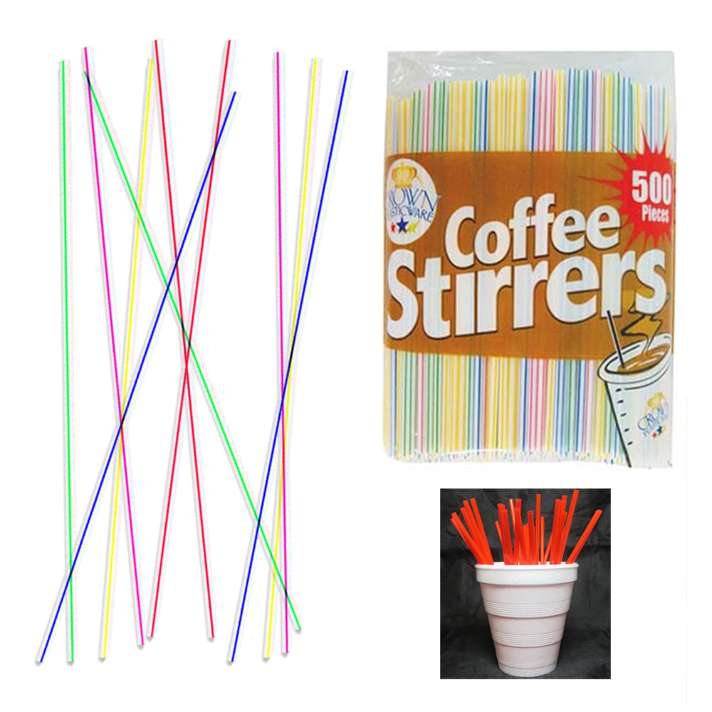 1000 Neon Cocktail Party Mix Drinks Sticks Stirrers Straws 7.5 Coffee Stir  Sip