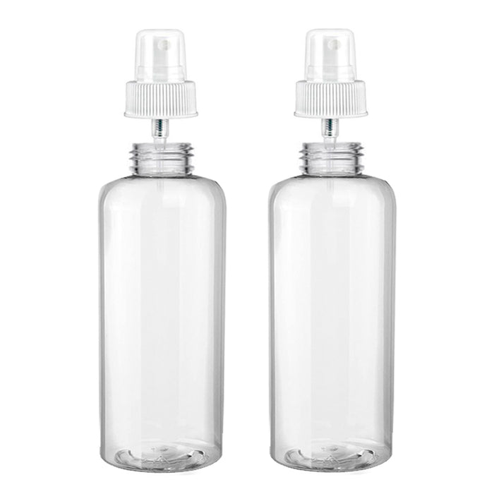 4PC Clear Empty Plastic Bottles 100ml Spray Dispensing Cap Travel Refillable TSA