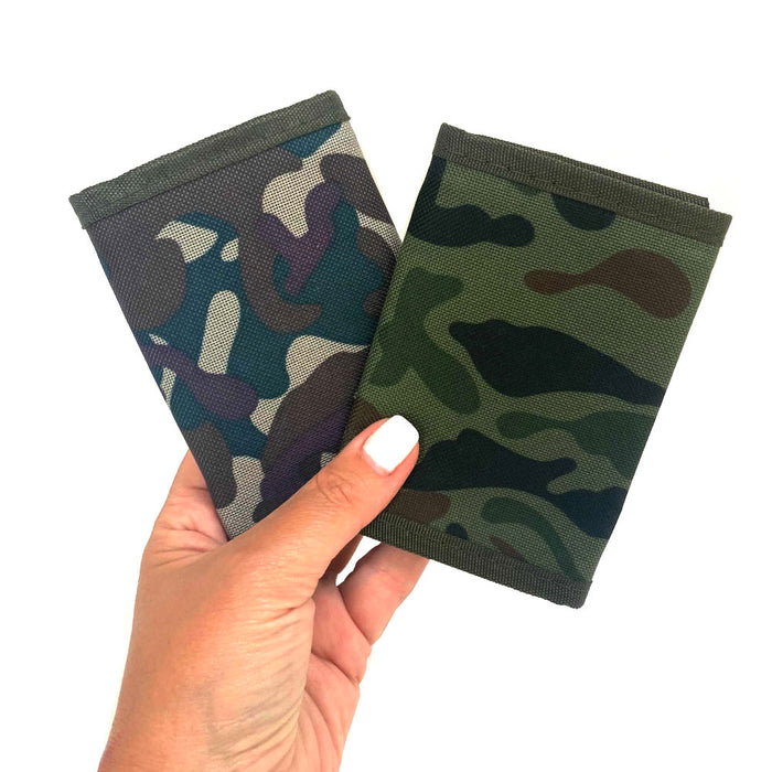 Trifold Canvas Outdoor Sports Wallet Camo Army Teen Kids Pocket Gift Boys