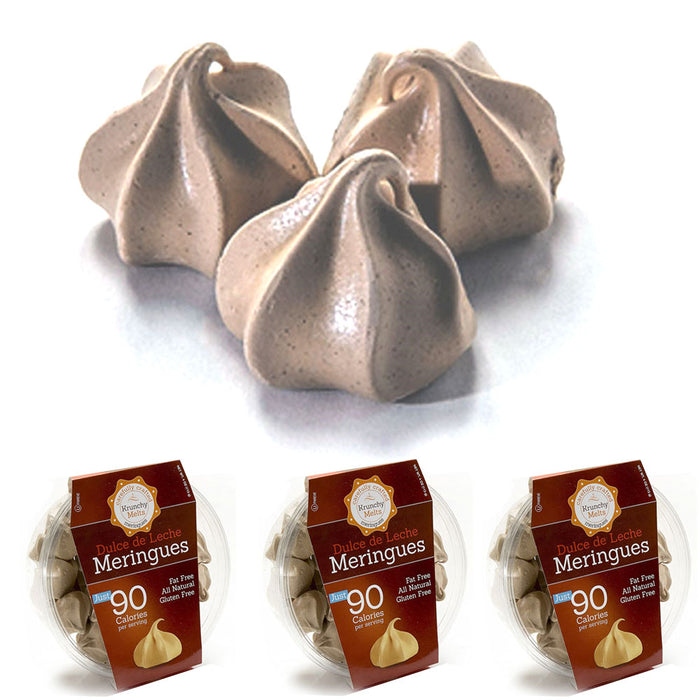 3 Boxes Pack Dulce de Leche Meringue Cookies Fat Free Gluten Free Kosher Sweets