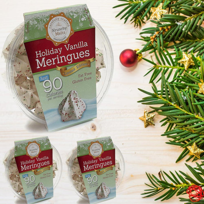 3 Boxes Holiday Vanilla Meringue Cookies Fat Free Gluten Free Kosher Sweet Treat