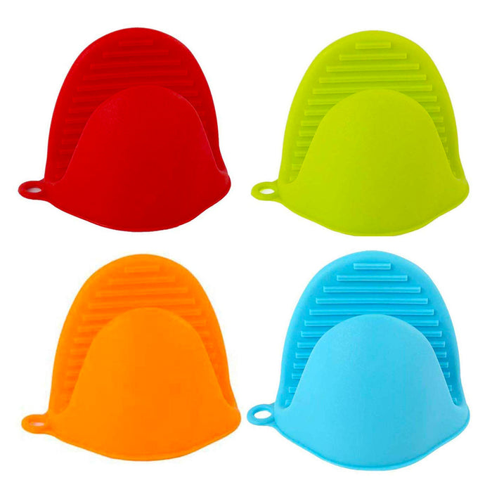 4PCS Heat Resistant Silicone Pinch Mitts Oven Mitt Pot Holder Glove Kitchen Grip