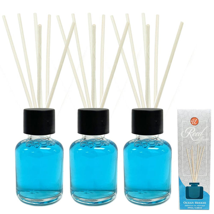 3 Ocean Breeze Reed Diffusers Stick Essential Oil Air Diffuser Home Office Decor