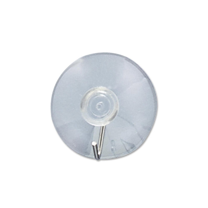 4 Suction Cups Plastic Hooks Hanger Clear Wall Bathroom Kitchen Crafts 1 1/2" D