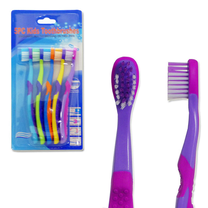 5 Kids Toothbrush Soft Bristles Toddler Oral Care Fun Cleaning Baby Teeth Brush