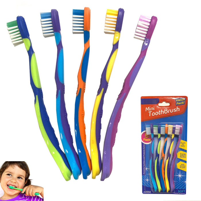5 Kids Toothbrush Soft Bristles Toddler Oral Care Fun Cleaning Baby Teeth Brush