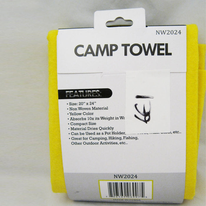 Camp Towel Outdoor Travel Camping Hiking Backpacking Sport 10X Fast Drying 20X24