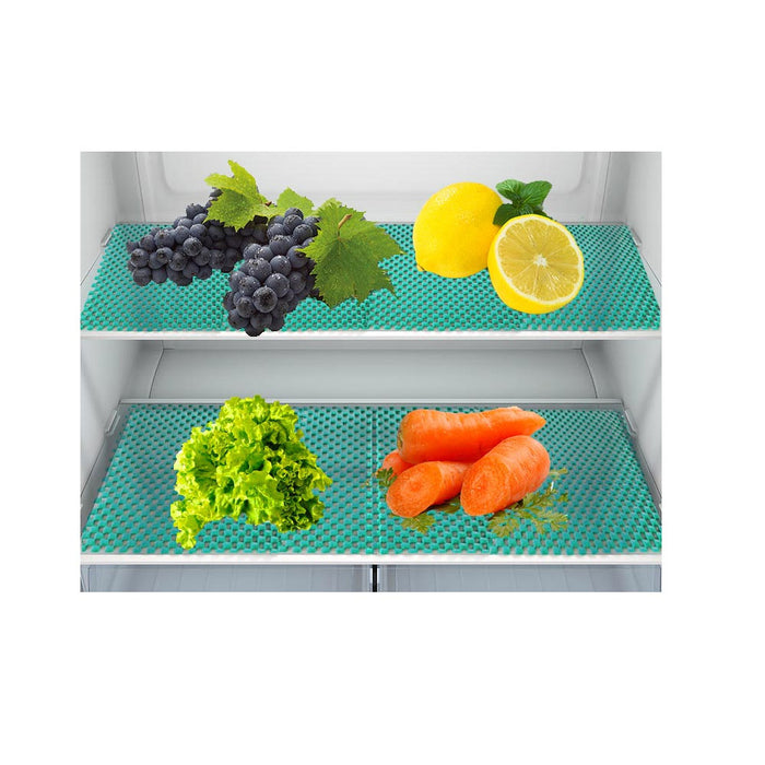 2 Packs Refrigerator Mat Liner Anti-Slip Cushioned Nonstick Reusable Sheet Spill