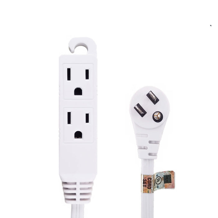 6 Ft Flat Angle Plug Extension Cord 16/3 Gauge 3 Outlet Tap Slim Cable Indoor UL