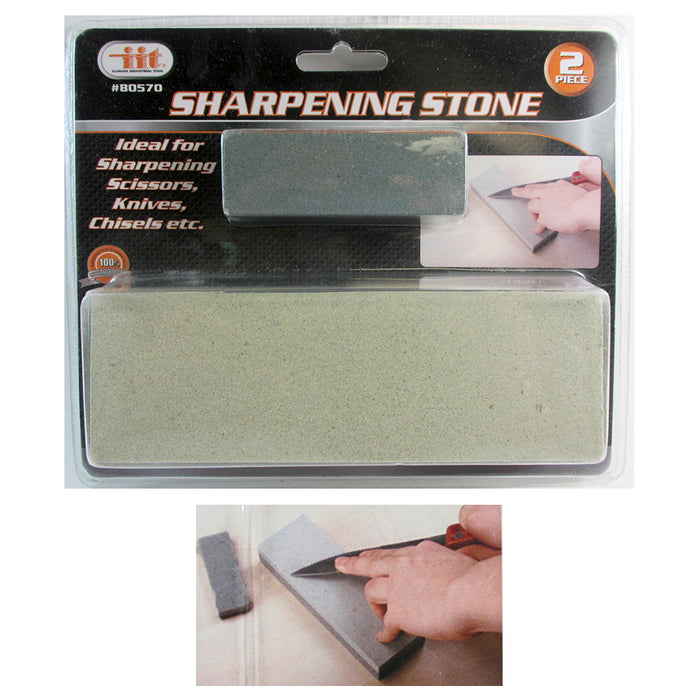 2 Pc 6" Aluminium Oxide Sharpening Stone Dual Grit Hone Knife Blade Sharpener