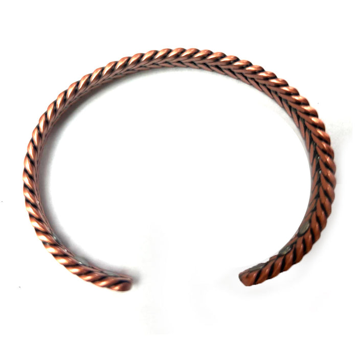 2 Pc Pure Copper Bracelet 6 Powered Magnets Fashion Arthritis Men Women Cuff