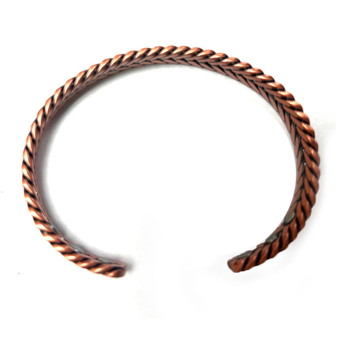 Pure Copper Bracelet Women Strength Magnetic Cuff Bangle Magnets Jewelry Gift