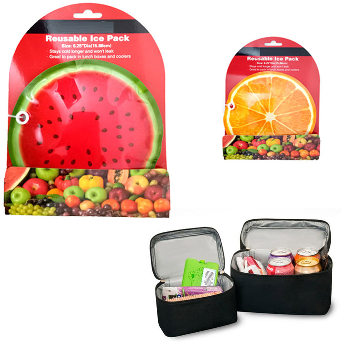 8 Packs Reusable Ice Gel Pack Cooler Lunch Box Pediatric Cold Therapy Kids Care