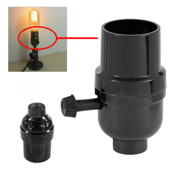 1pc 2 Terminal Turn Knob Lamp Socket Interior Wiring Bottom Light Bulb On/Off
