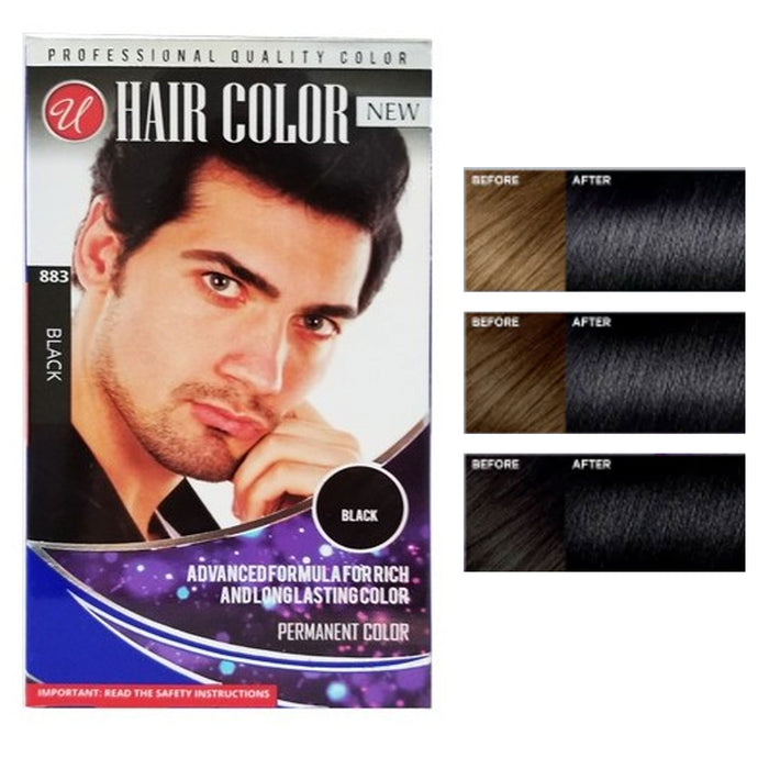 1 Pack Quality Hair Dye Black Color Men's Beard Permanent Coloring in 5 Minutes