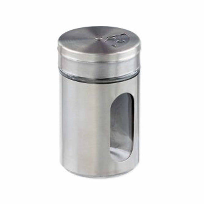 2.70 Oz Salt and Pepper Shaker Set Sleek Stainless Steel Metal Design 3.14X1.87