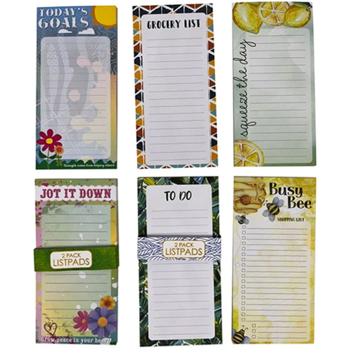 2 Pc Notepads Memo Note Pad Grocery Shopping To Do List Writing Sheets Listpad