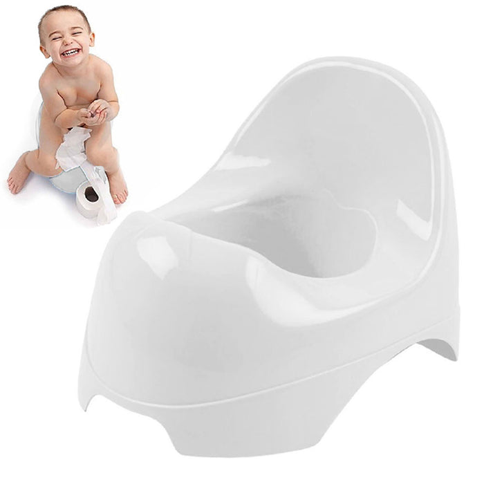 White Potty Training Chair Seat Toddler Infant Baby Toilet Splashguard Portable
