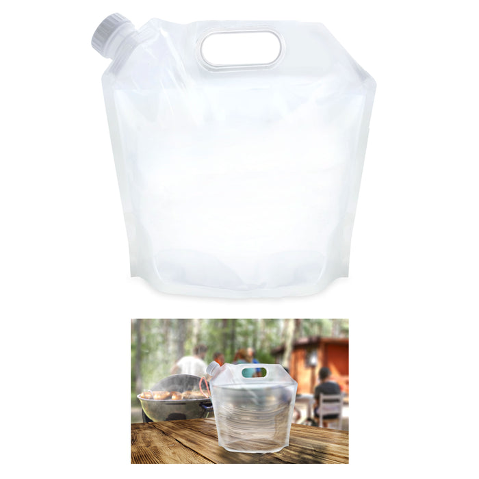 1 Foldable Collapsible 5 Qt Water Container Bag Bottles Survival Emergency Sport