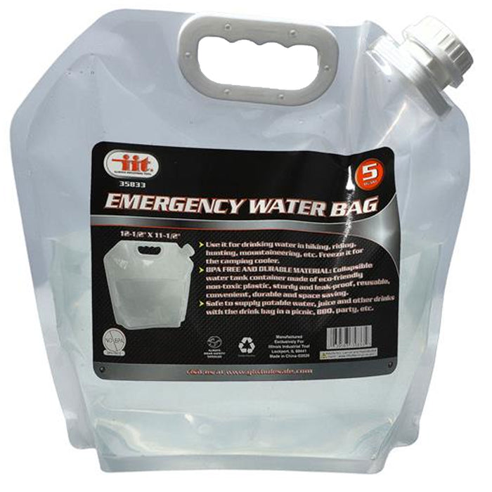1 Foldable Collapsible 5 Qt Water Container Bag Bottles Survival Emergency Sport