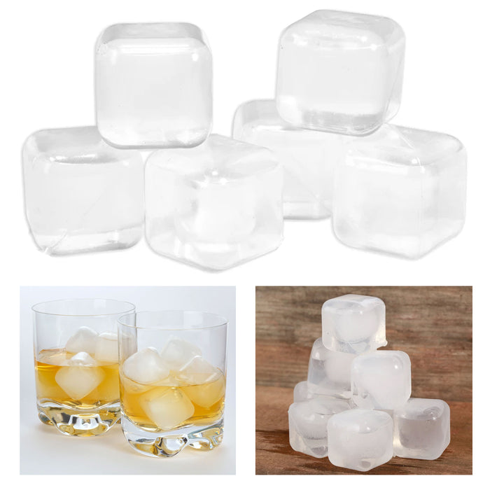 30 Pc Kikkerland Reusable Ice Cubes Plastic Refreezable Cold Drinks Bar Parties